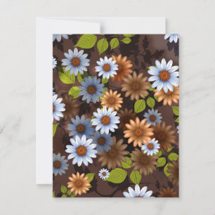 Carte De Correspondance Design floral 2