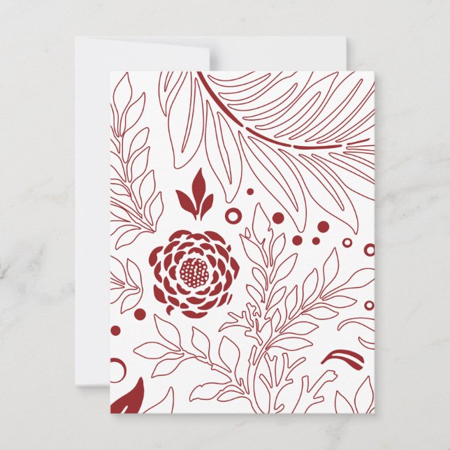 Carte De Correspondance Design floral 28 (Devant)