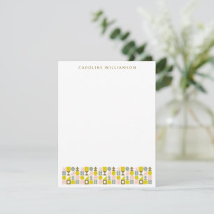 Carte De Correspondance Design géométrique rose et jaune mignon Personnali