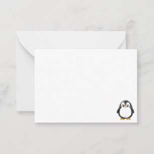 Carte De Correspondance Dessin animé de pingouin mignon personnalisable