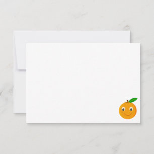 Carte De Correspondance Dessin animé mignon orange vierge