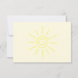 Carte De Correspondance Dessin de soleil jaune personnalisé
