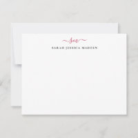 Deux Monogrammes Modernes Script Girl Burgundy