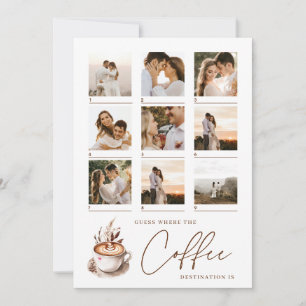 Carte De Correspondance Devinez où se déroule la Baby Shower de Coffee Des