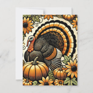 Carte De Correspondance Dinde de Thanksgiving