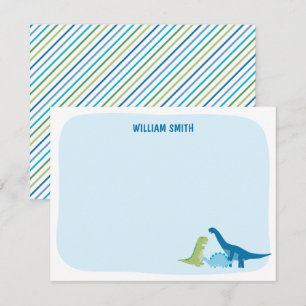 Carte De Correspondance Dinosaure personnalisé 