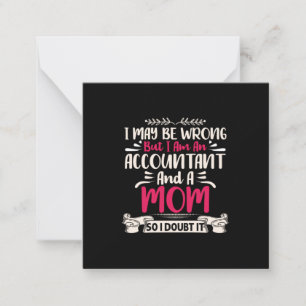 Carte De Correspondance Don comptable Accoutant Et Maman