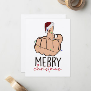 Carte De Correspondance Donner le doigt Noël du Père Noël