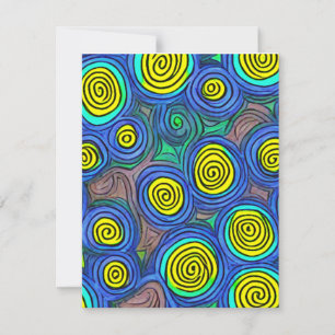 Carte De Correspondance Doodle Art Swirls