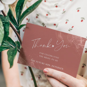 Carte De Correspondance Douche nuptiale en terre cuite budget merci