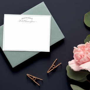 Carte De Correspondance Dove Blue Du Bureau Du Nom En Script