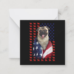 Carte De Correspondance Drapeau américain Puggy