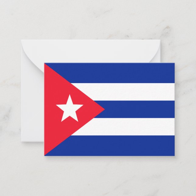 Carte De Correspondance Drapeau Cuba (Devant)
