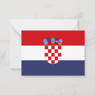 Carte De Correspondance Drapeau de Croatie