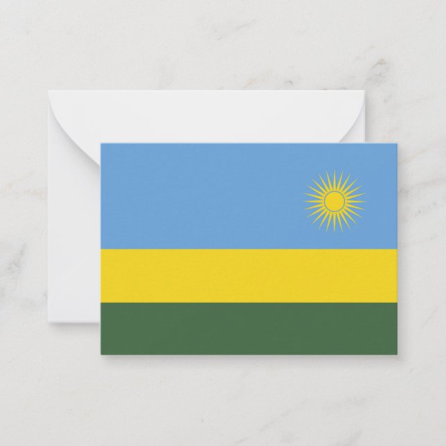 Carte De Correspondance Drapeau du Rwanda (Devant)