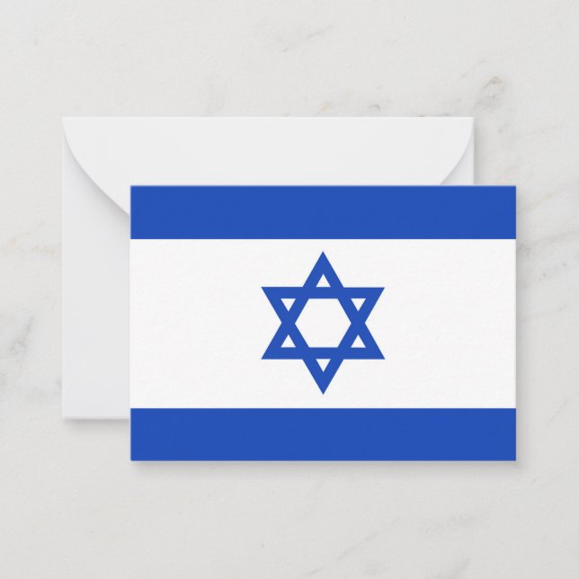 Carte De Correspondance Drapeau Israël (Devant)