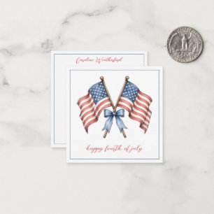 Carte De Correspondance Drapeaux américains patriotiques Quatre juillet