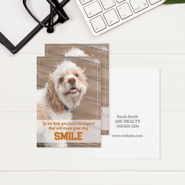 Carte De Correspondance Drôle Chien Immobilier Pop By (Personalized pop by gift tags)