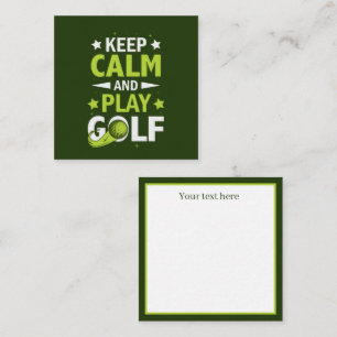 Carte De Correspondance drôle garder calme jouer golf ajouter texte sports