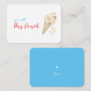 Carte De Correspondance Drôle Valentine's Day Ice Cream Citation Card