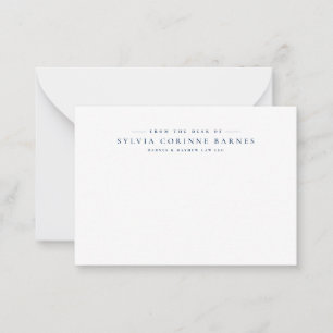 Carte De Correspondance Du bureau d'une simple marine professionnelle pers
