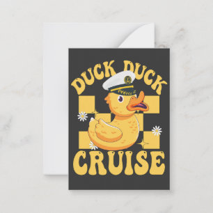 Carte De Correspondance Duck Duck Cruise Funny Famille Croisière correspon