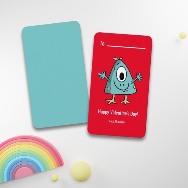 Carte De Correspondance École Heureuse Sainte-Valentin Monster (Créateur téléchargé)