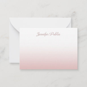 Carte De Correspondance Écriture manuscrite Nom du script Rose Gold Classy