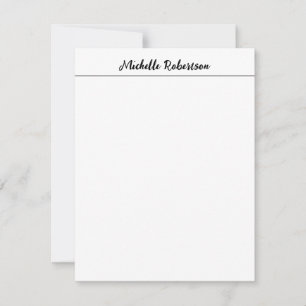 Carte De Correspondance Écriture simple minimaliste professionnelle