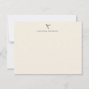 Carte De Correspondance Ecru Hummingbird