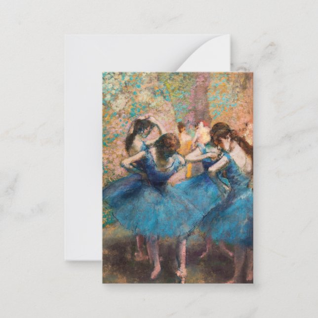 Carte De Correspondance Edgar Degas - Danseurs en bleu (Devant)
