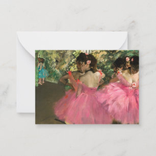 Carte De Correspondance Edgar Degas - Danseurs en rose