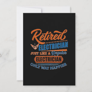Carte De Correspondance Électricien retraité - Cadeau d'électricien