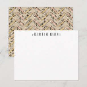 Carte De Correspondance Elégant Abstrait Dots Motif Beige Personnalisé