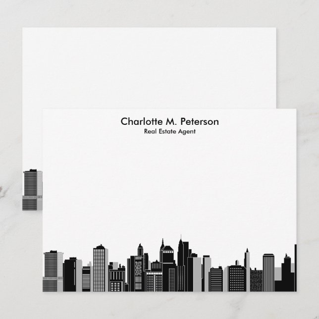 Carte De Correspondance Élégant Agent immobilier Réalisateurs de maisons (Devant / Derrière)