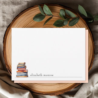 Carte De Correspondance Élégant Amoureux de Livres Personnalisé