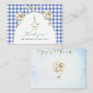 Carte De Correspondance Elegant Aquarelle sotte oie fête d'anniversaire