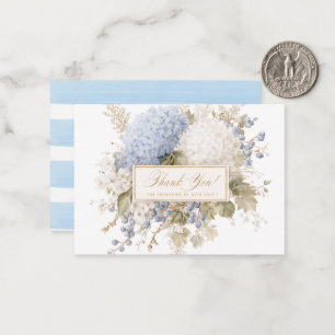 Carte De Correspondance Élégant aquarelle vintage hydrangea fleur Bébé s