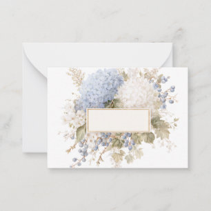 Carte De Correspondance Élégant aquarelle vintage hydrangea fleur Bébé s