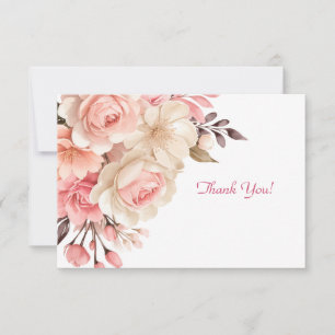 Carte De Correspondance Élégant bouquet floral rose