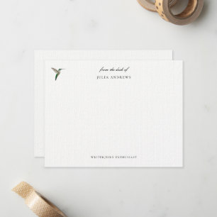 Carte De Correspondance Élégant colibri personnalisé