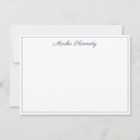 Élégant Gris Ardoise Script Signature Diamant