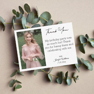 Carte De Correspondance élégant merci doux photo 16