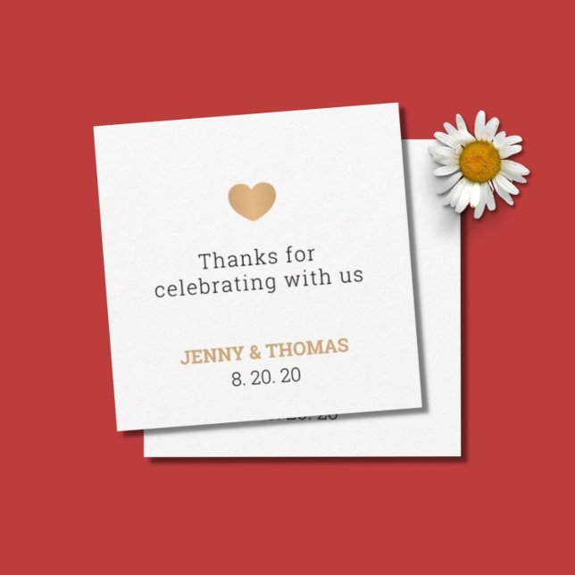 Carte De Correspondance Élégant Merci Mariage propre (Créateur téléchargé)