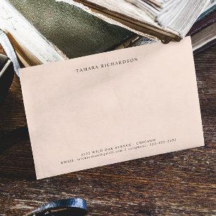 Carte De Correspondance Elégant minimal Beige Personnalisé