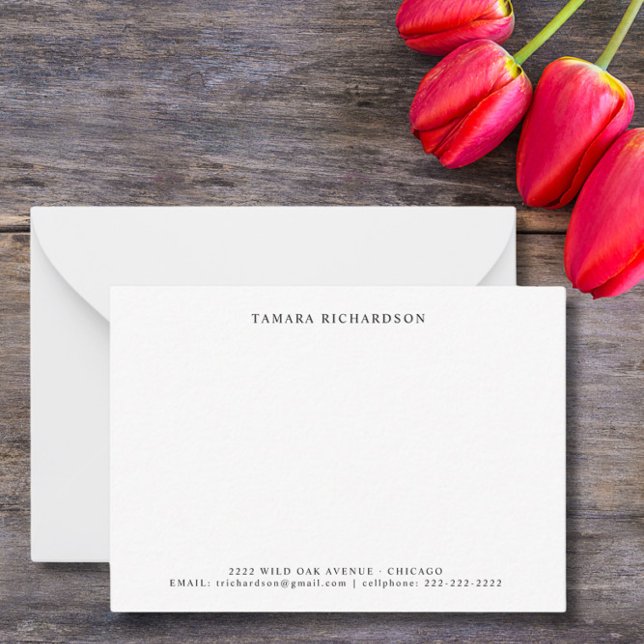 Carte De Correspondance Élégant minimal personnalisé (Créateur téléchargé)