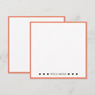 Carte De Correspondance Élégant minimaliste de la typographie de la fronti