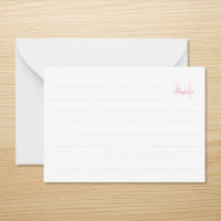 Élégant Monogramme rose moderne gouverné