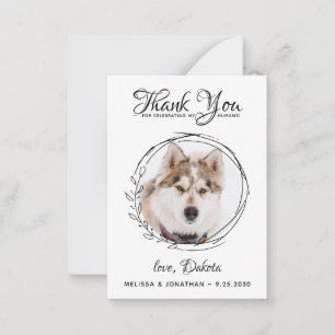 Carte De Correspondance Elégant Personnalisé Animaux de compagnie Photo Ch