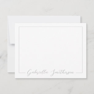 Carte De Correspondance Élégant script de signature personnalisé